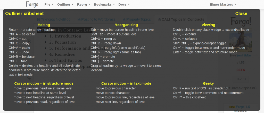 All the ouliner features!